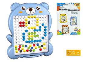 Quadro Desenho Magnetico DM Toys Modelo Urso Placa com Caneta e Cartelas Coloridas Brinquedo
