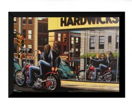 Quadro Desenho Poster Retro Motociclismo Daivid Mann 42x29cm Quadro Desenho Poster Retro Motociclismo Daivid Mann 42x29cm