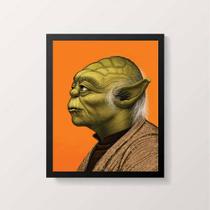 Quadro Desenho Yoda Perfil 33x24cm - com vidro