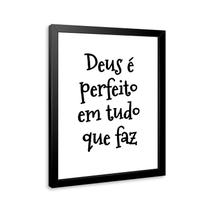 Quadro Deus É Perfeito Em Tudo 24x18cm