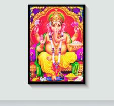 Quadro deus Ganesha em Alta Definição Religião Hindu Hinduísmo com Moldura E Acetato Tamanho A3 Quadro deus Ganesha em Alta Definição Religião Hindu Hinduísmo com Moldura E Acetato Tamanho A3