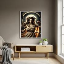 Quadro Deusa Grega Têmis - Símbolo De Justiça - 70X50Cm