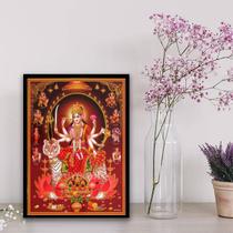 Quadro Deusa Hindu Durga 45x34cm - com vidro