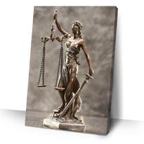 Quadro Deusa Justiça Balança Estátua Advocacia 40x60 Sala