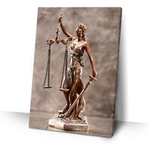 Quadro Deusa Justiça Balança Estátua Direito Escritório Sala