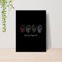Quadro Devils Night Dark Romance A4 Placa MDF 19