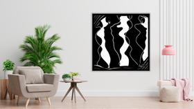 Quadro diferentes formas mulheres 90x90cm por Lu.Z