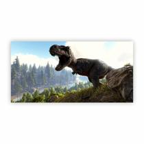 Quadro Dinossauro T Rex Decorativo Paisagem Canvas 60x30cm