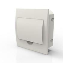 Quadro distrib emb 8p din tampa branca