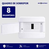 Quadro Distribuição 8 Disjuntores Din Br Sobrepor Forceline Quadro Distribuição 8 Disjuntores Din Br Sobrepor Forceline