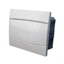 Quadro Distribuição 9 Disjuntor Din Centrinho Embutir Branco - BRUM Quadro Distribuição 9 Disjuntor Din Centrinho Embutir Branco - BRUM