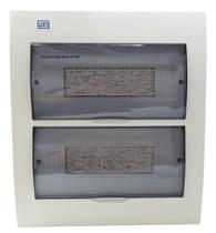 Quadro Distribuição Centrinho 24 Disj Embutir Tamp Fumê Weg
