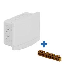 Quadro Distribuição Embutir 6/8 Disjuntor - Tigre Com Barramento Quadro Distribuição Embutir 6/8 Disjuntor - Tigre Com Barramento