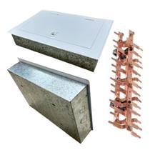 Quadro Distribuição Embutir + Barramento Trifásico 100a de Aço Marca Opção Quadro Distribuição Embutir + Barramento Trifásico 100a de Aço Marca Opção