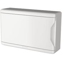 Quadro distribuição sobrepor 12d/9n branco sem barramento krona Quadro distribuição sobrepor 12d/9n branco sem barramento krona