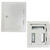 Quadro Distribuição Sobrepor Para 16 Disjuntores Din 100a Cor Branco Aço