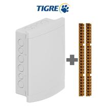Quadro Distribuição TIgre 12/16 Branco Tigre C/ Kit Barramento Quadro Distribuição TIgre 12/16 Branco Tigre C/ Kit Barramento