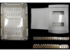 Quadro Distribuição TIGRE PVC Embutir C/Barramento12e16 disjuntores