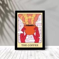 Quadro Divertido Café - Tarot 45X34Cm - Com Vidro