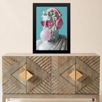 Quadro Divertido Estátua Bubble Gum 33x24cm - com vidro