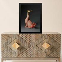 Quadro Divertido Frango Fazendo Yoga 33x24cm Quadro Divertido Frango Fazendo Yoga 33x24cm