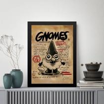 Quadro Divertido Gnomo 33x24cm - com vidro