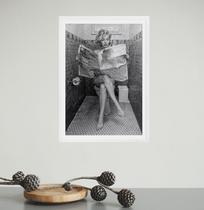 Quadro Divertido Para Banheiro - Marilyn Monroe 45x34cm