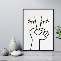 Quadro Divertido Para Banheiro Minimalista 33x24cm - com vidro Quadro Divertido Para Banheiro Minimalista 33x24cm - com vidro