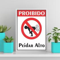 Quadro Divertido Proibido Peidar Alto 33X24Cm Quadro Divertido Proibido Peidar Alto 33X24Cm