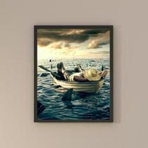 Quadro Divertido - Relax No Mar 45X34Cm