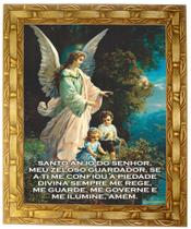 Quadro do Anjo Da Guarda com oração, Mod.10 30x25cm. Angelus