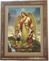 Quadro Do Anjo Da Guarda, Mod.04, Med. 53 X 43cm. Angelus