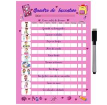 Quadro Do Incentivo De Metal Semanal 26X20Cm + Caneta M1