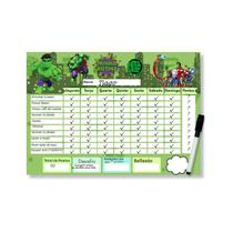 Quadro Do Incentivo Educativo Infantil Tema Herói Verde Opfy