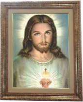 Quadro do Sagrado Coração De Jesus, Mod.04, 53x43cm. Angelus Quadro do Sagrado Coração De Jesus, Mod.04, 53x43cm. Angelus