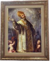 Quadro do Santo Agostinho, Mod.01, Tam. 53x43cm. Angelus