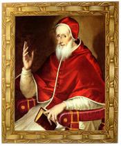 Quadro Do Santo Papa Pio V, Mod. 01, Tam.30x25cm. Angelus