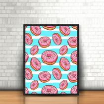 Quadro Donuts Rosquinha Doce Guloseima com Moldura 30x40cm