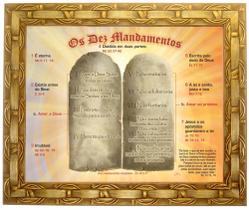 Quadro dos Dez Mandamentos de Deus, Mod.01, 30X25cm. Angelus