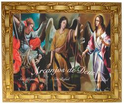 Quadro dos Três Arcanjos de Deus, Mod. 01, 30x25cm. Angelus