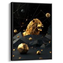 Quadro Dourado Guardião das Constelações Celestes