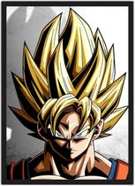 Quadro Dragon Ball Goku Anime Desenho Com Moldura G01 Quadro Dragon Ball Goku Anime Desenho Com Moldura G01