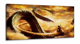 Quadro Dragon Ball Z Goku Super Sayajin em Mosaico em Tecido Canvas 130x60 Quadro Dragon Ball Z Goku Super Sayajin em Mosaico em Tecido Canvas 130x60