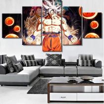 Quadro Drgon Ball Z Arte Moderna Super Instinto 5 Peças