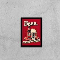 Quadro Duff Beer Temporary Solution 33x24cm - com vidro Quadro Duff Beer Temporary Solution 33x24cm - com vidro