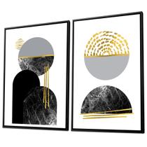 Quadro Duplo Geométrico Círculos 126x93cm Sala Quarto Ref01 Quadro Duplo Geométrico Círculos 126x93cm Sala Quarto Ref01