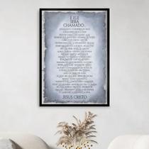 Quadro E Ele será chamado - Papiro Cinza 33x24cm - com vidro