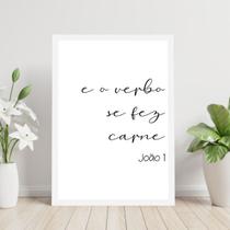 Quadro E O Verbo Se Fez Carne 24x18cm - com vidro Quadro E O Verbo Se Fez Carne 24x18cm - com vidro