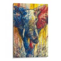 Quadro Elefante Colorido Desbravando o Horizonte Vibrante