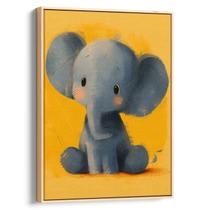 Quadro Elefante Infantil em Um Mundo Mágico
